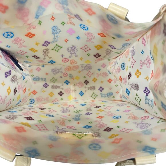 Vintage Bratz Doll Y2K 2000's Vinyl Jelly Monogram Bag Purse Tote Frosted - Picture 6 of 11